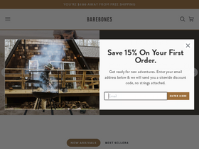 'barebonesliving.com' screenshot