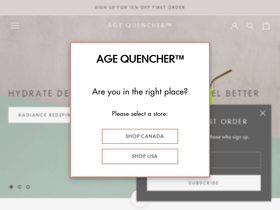 agequencher.com homepage screenshot