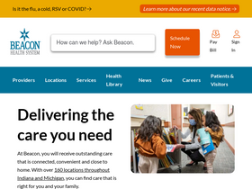 'beaconhealthsystem.org' screenshot