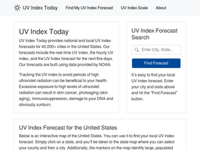 'uvindextoday.com' screenshot