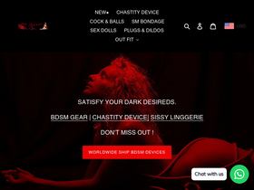 Rose Adult Toys Shop homepage screenshot