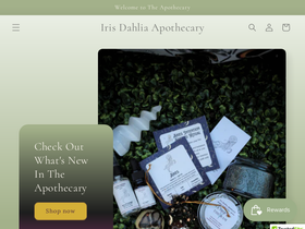 irisdahliaapothecary.com homepage screenshot