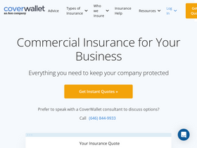 'coverwallet.com' screenshot