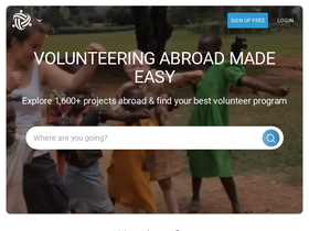 'volunteerworld.com' screenshot