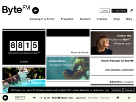 'byte.fm' screenshot