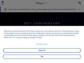 'disneylandparis.com' screenshot