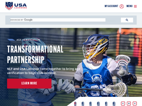 'usalacrosse.com' screenshot