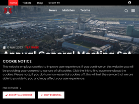 'leytonorient.com' screenshot