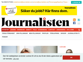 'journalisten.se' screenshot