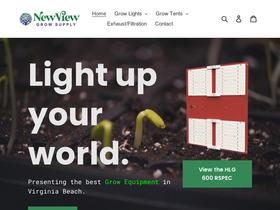newviewgrowsupply.com homepage screenshot