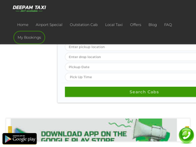 'deepamtaxi.com' screenshot