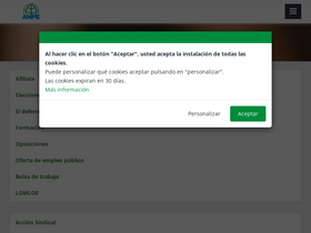 'anpe.es' screenshot