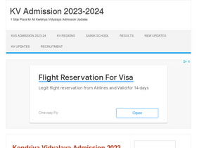 'kvadmission.in' screenshot