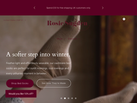 Rosie Sugden homepage screenshot