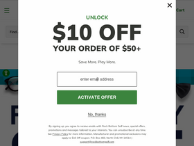 'rockbottomgolf.com' screenshot