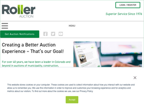 'rollerauction.com' screenshot