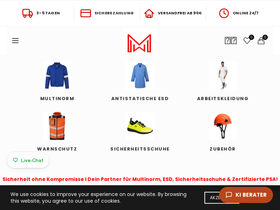 masterwear.de homepage screenshot