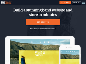 'bandzoogle.com' screenshot