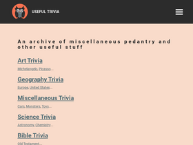 'usefultrivia.com' screenshot