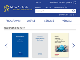 'mohrsiebeck.com' screenshot