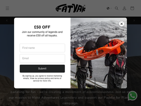 fatyak-kayaks.co.uk homepage screenshot
