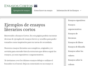 'ensayoscortos.com' screenshot
