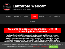 'lanzarotewebcam.com' screenshot