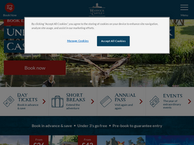 'warwick-castle.com' screenshot