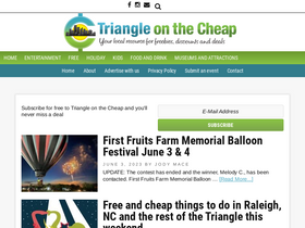 'triangleonthecheap.com' screenshot