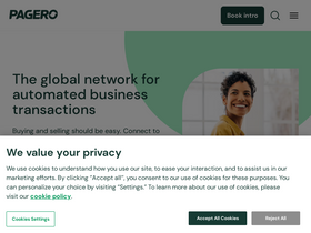 'pagero.com' screenshot
