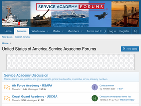 'serviceacademyforums.com' screenshot