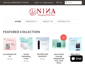 shoppingwithnina.com homepage screenshot