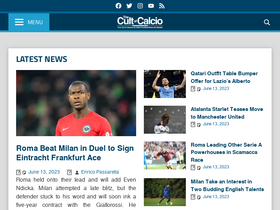'cultofcalcio.com' screenshot