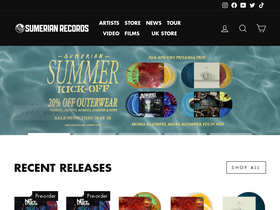 'sumerianrecords.com' screenshot