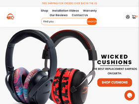 'wickedcushions.com' screenshot