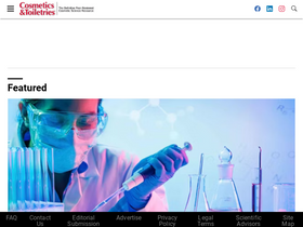 'cosmeticsandtoiletries.com' screenshot