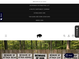 desperadodistributing.com homepage screenshot