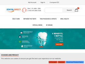 'dentaldirect.co.uk' screenshot