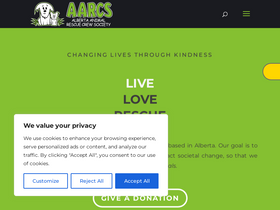 'aarcs.ca' screenshot