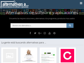 'alternativas-a.com' screenshot
