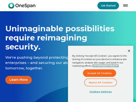 'onespan.com' screenshot
