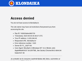 'klondaika.lv' screenshot