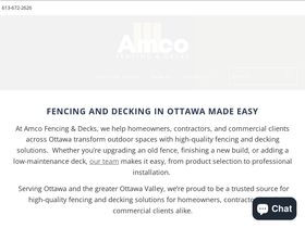 amcofencing.ca homepage screenshot