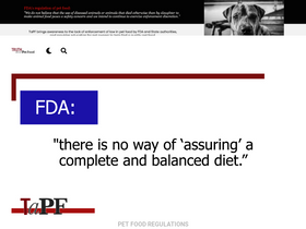 'truthaboutpetfood.com' screenshot