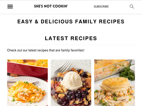 'shesnotcookin.com' screenshot