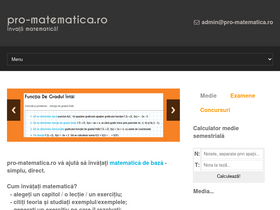 'pro-matematica.ro' screenshot