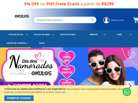 'okulos.com.br' screenshot