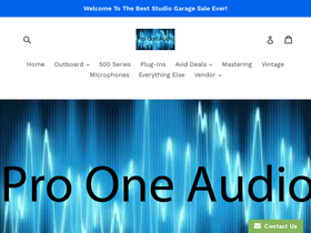 prooneaudio.com homepage screenshot