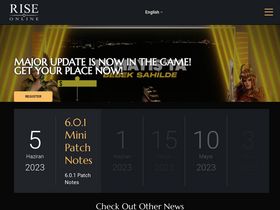 'riseonlineworld.com' screenshot