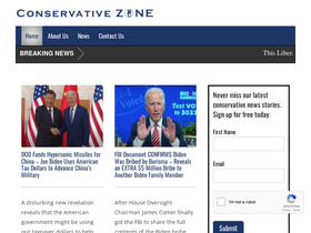 'conservativenewszone.com' screenshot